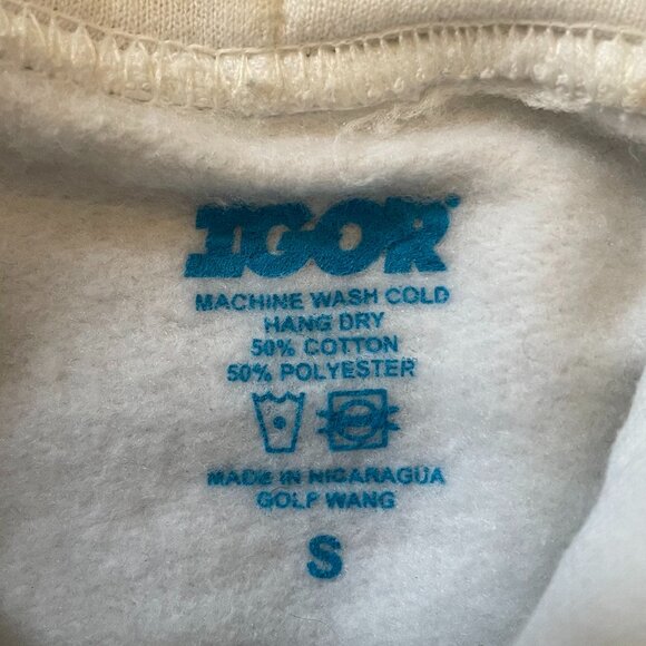 Tyler, the Creator IGOR Tour Hoodie White Size S GOLF WANG 2019 Concert Pullover - Picture 5 of 12